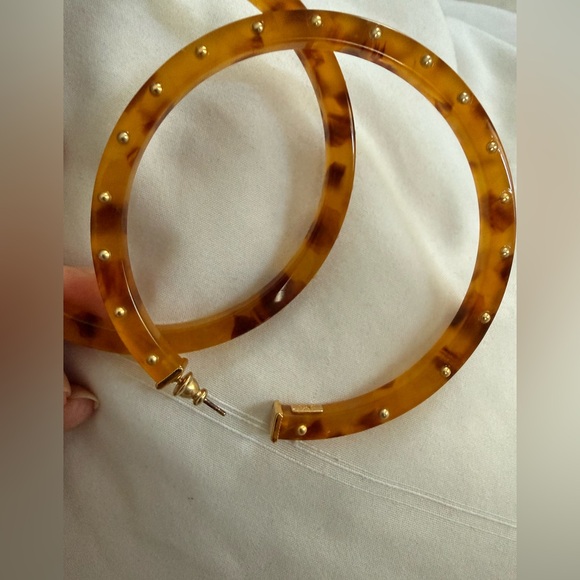 Gas Bijoux large Tortoiseshell hoop Earrings - Picture 5 of 6